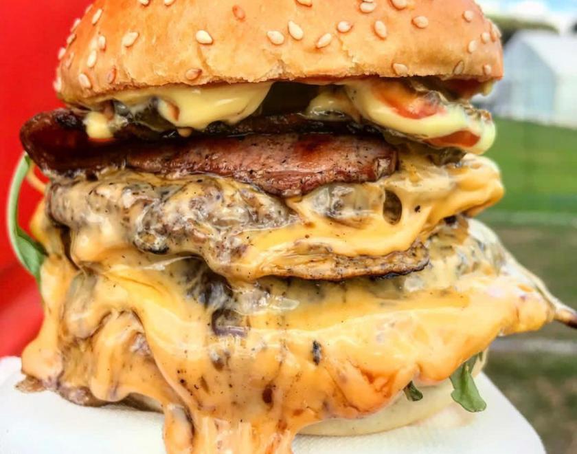 Cheeseburger at Cheese Feast at Blue Collar Corner