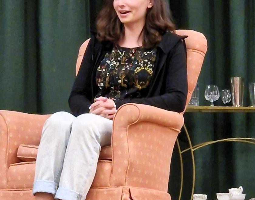 The cast of Blithe Spirit in rehearsal