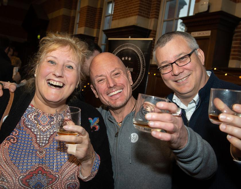 Patrons enjoying Whiskey Affair Reading 2018