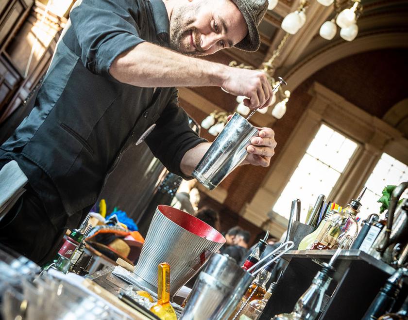 Cocktail-making at Whiskey Affair Reading 2018