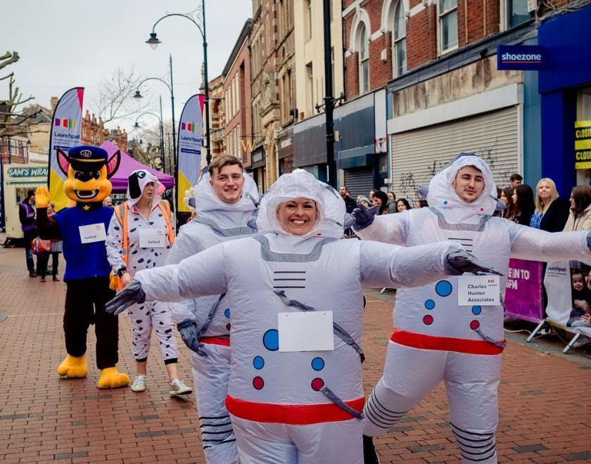 Launchpad’s annual Pancake Race which saw teams batter it out on Broad Street