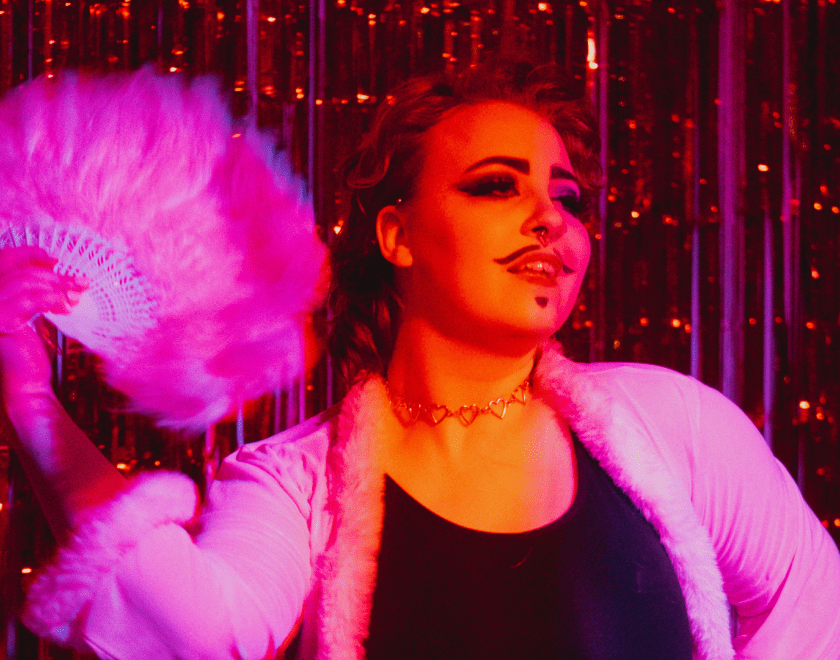 Drag king performing at Howling @ The Moon