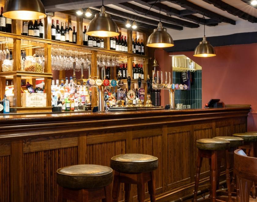 The bar at the Rising Sun Inn, Reading