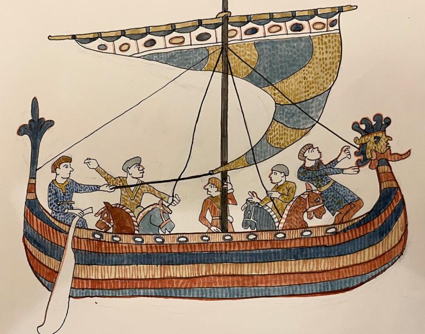 Illustration from book: sailing ship