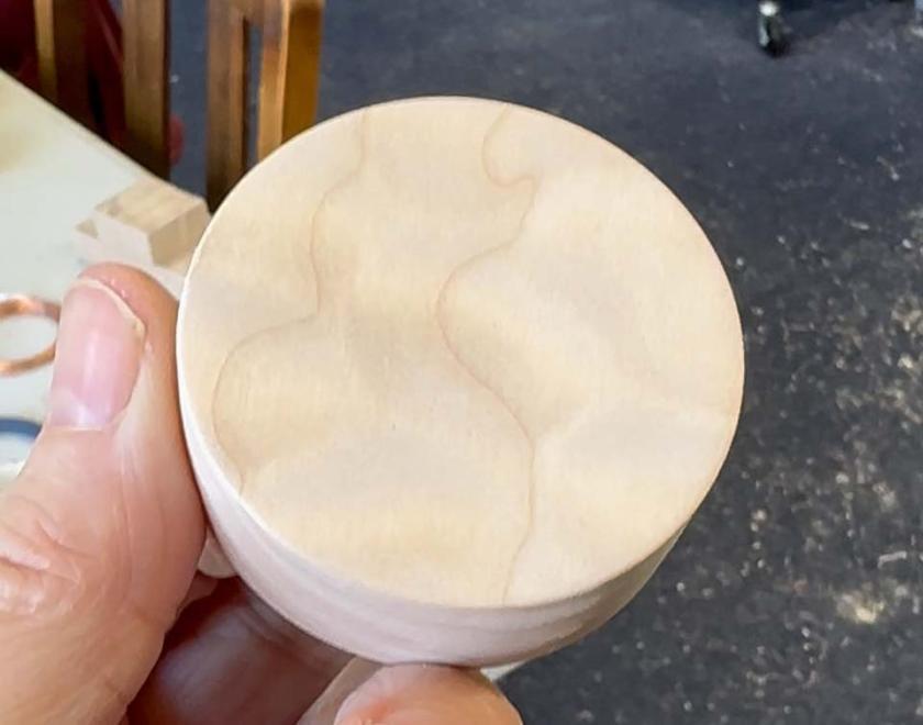 The box's lid sanded and ready to assemble.