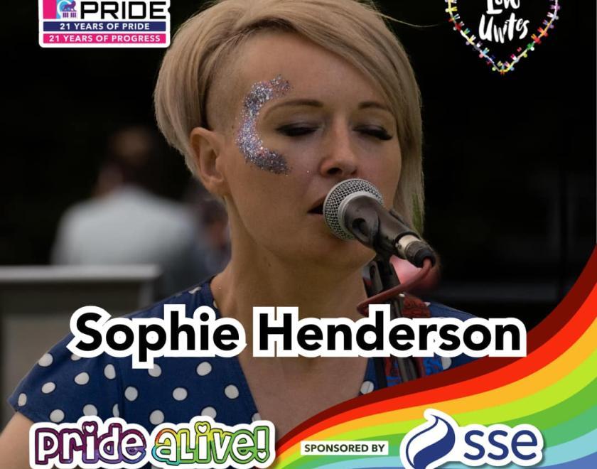 Sophie Henderson is performing on the Pride aLive stage at Love Unites 2024