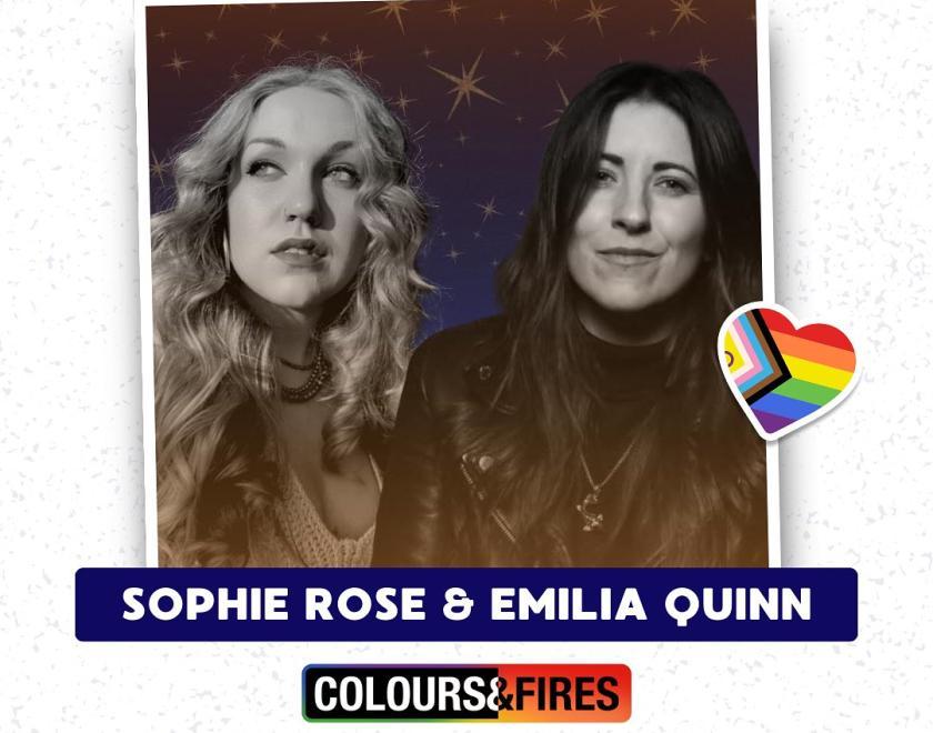 Sophie Rose & Emilia Quinn will perform on the Colours & Fires Stage at Reading Pride's Love Unites