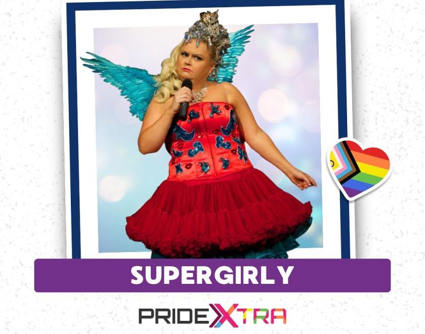 Supergirly is performing on the PrideXtra stage at Reading Pride's Love Unites