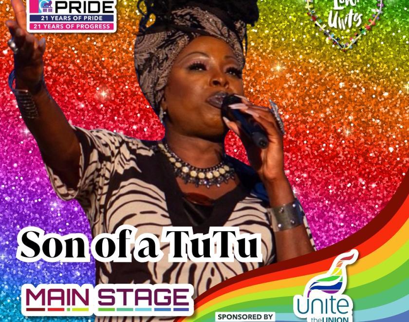 Son Of A Tutu is one of your Main Stage hosts at Reading pride Love Unites 2024