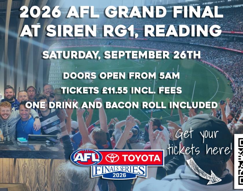 The Reading Roos will host an AFL Grand Final watch party at Siren RG1