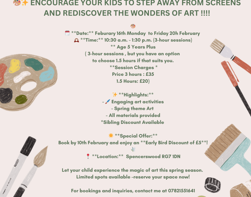 Kids Art & Craft February Half Term Workshop