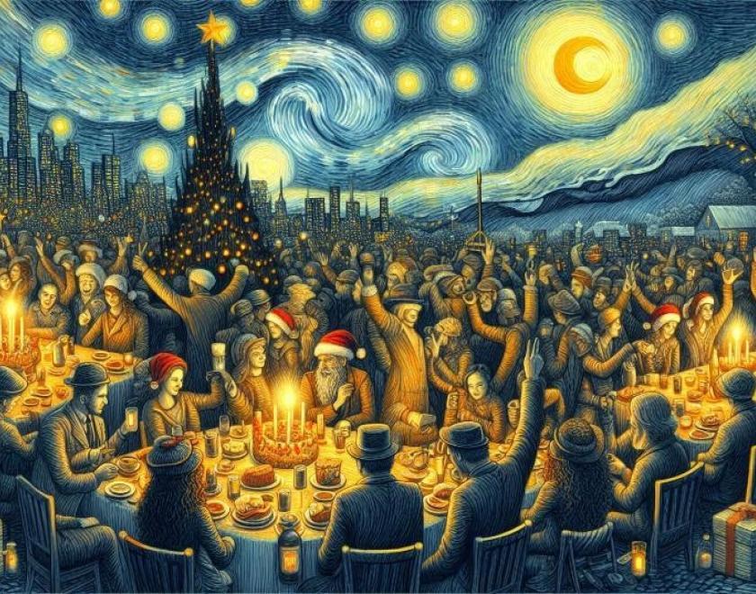 Outdoor humanist winter celebration