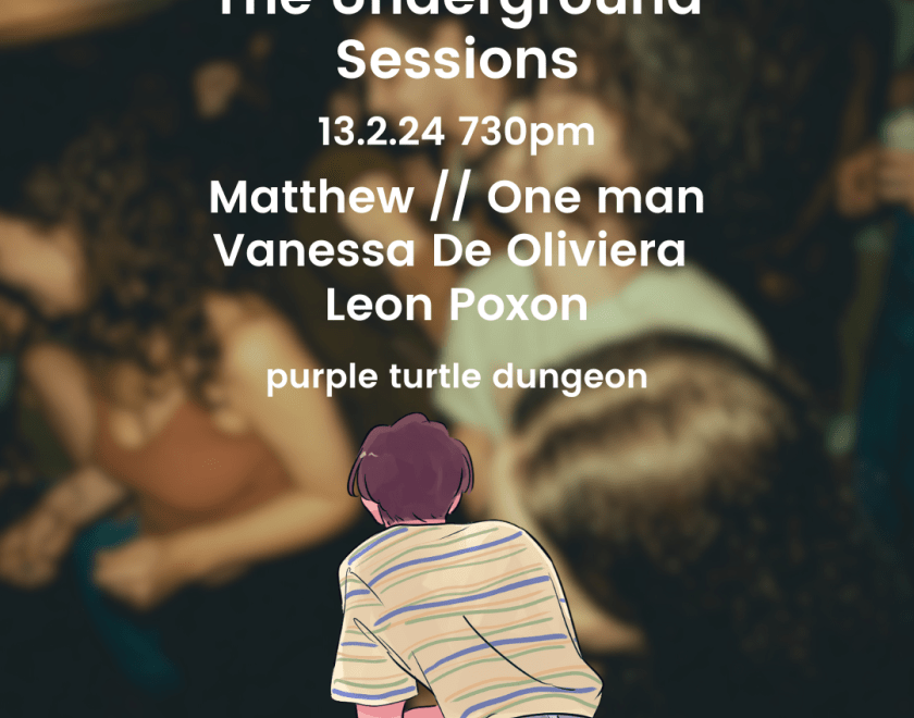 The Underground Sessions: @ The Turtle  A new night for acoustic acts and singer songwriters....