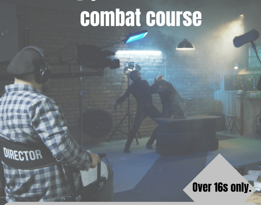 A poster for the 3 day stage combat course