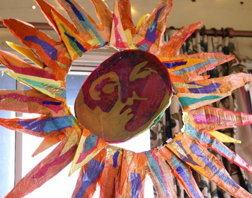 paper mache sun