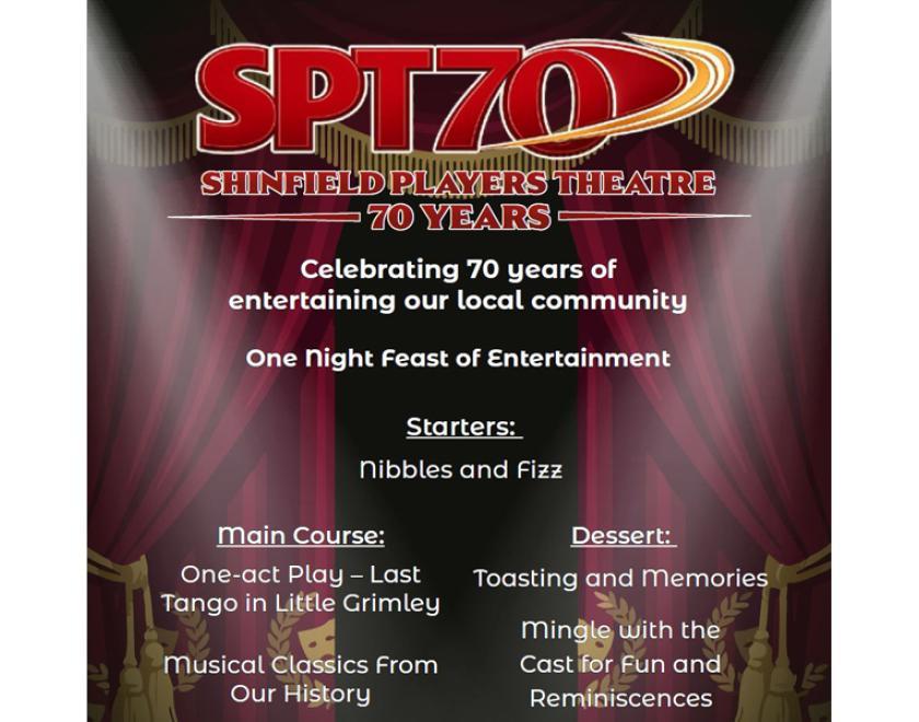Shinfield Players Theatre is rolling out the red carpet to celebrate our 70th Anniversary with a spectacular milestone evening.