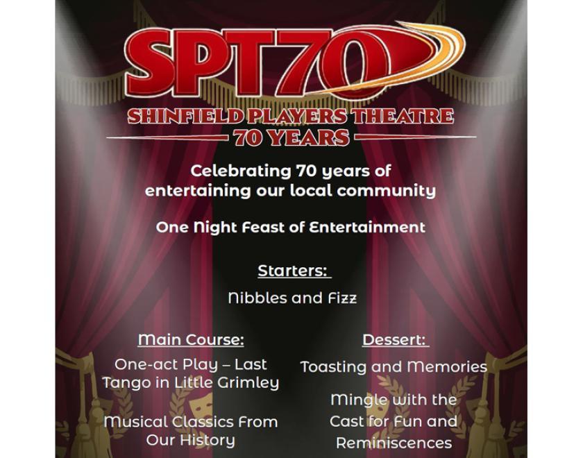 Shinfield Players Theatre is rolling out the red carpet to celebrate our 70th Anniversary with a spectacular milestone evening.