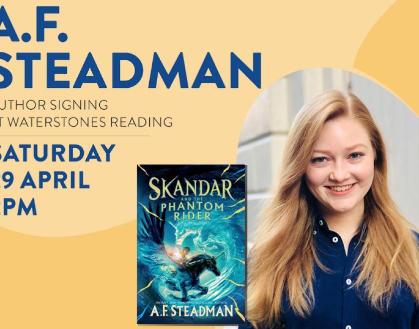 Signing with A. F. Steadman for 'Skandar and the Phantom Rider'