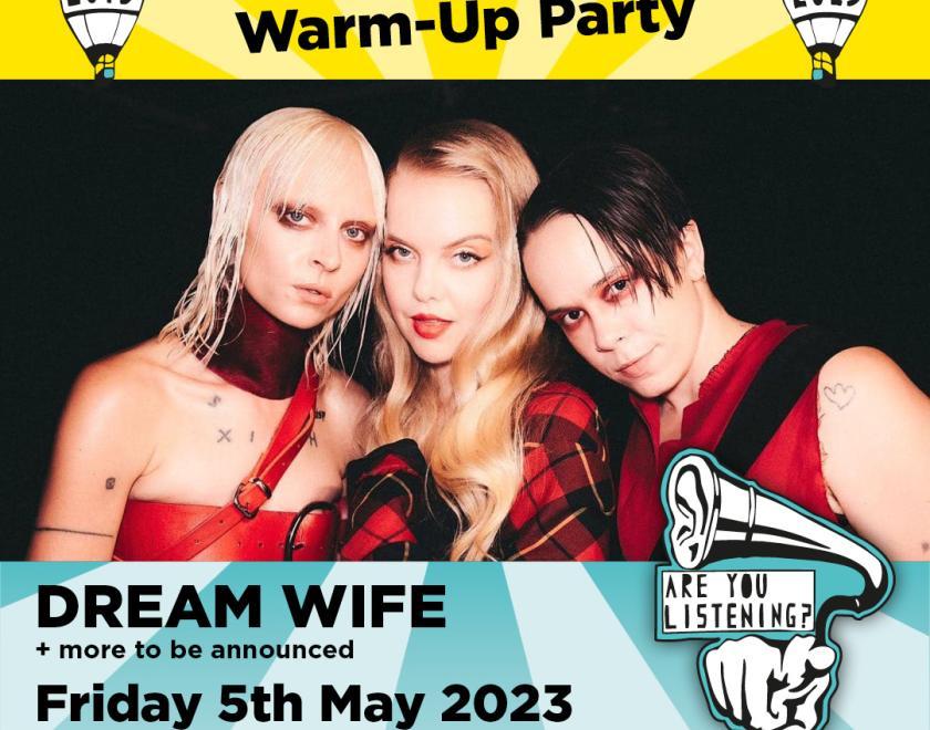 Dream Wife Are you listening? banner fri 5th may artwork