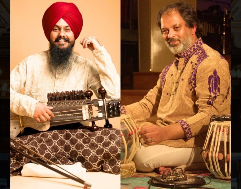 Satwinder Pal Singh on the Sarangi and Ustad Shahbaz Hussain on the Tabla