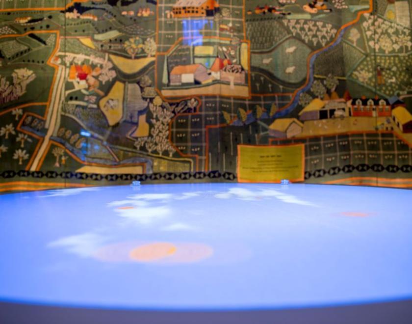 Interactive table and tapestry at The MERL