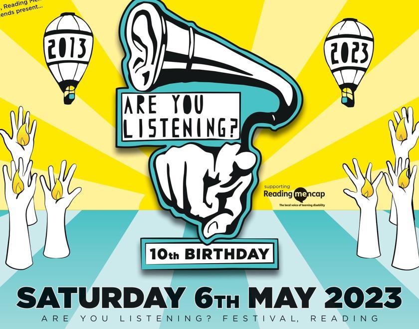 Are you listening? banner artwork for saturday 6th may