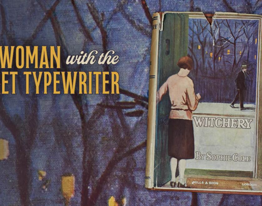 Poster featuring a book cover for "Witchery" by Sophie Cole