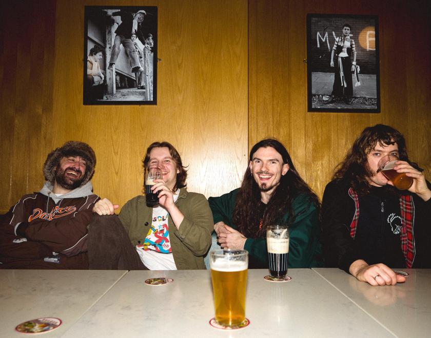 Band pic of bruise control in the pub