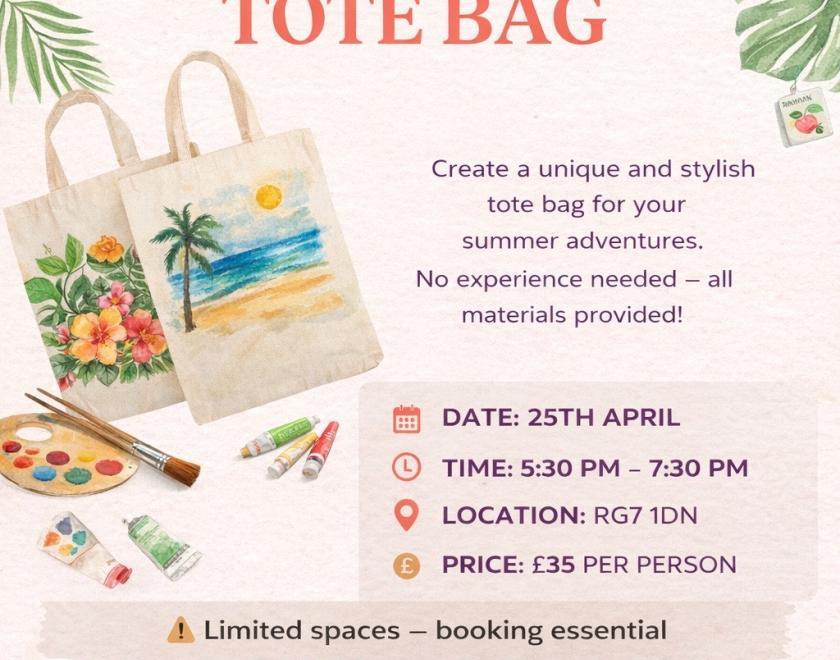 Being Creative with hand painted tote bags