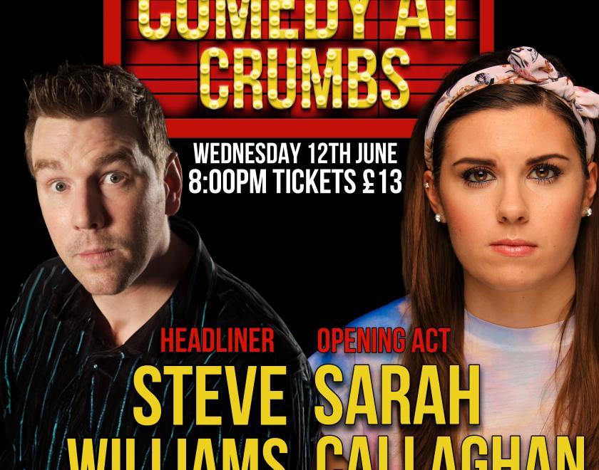 A picture of the poster for the comedy night