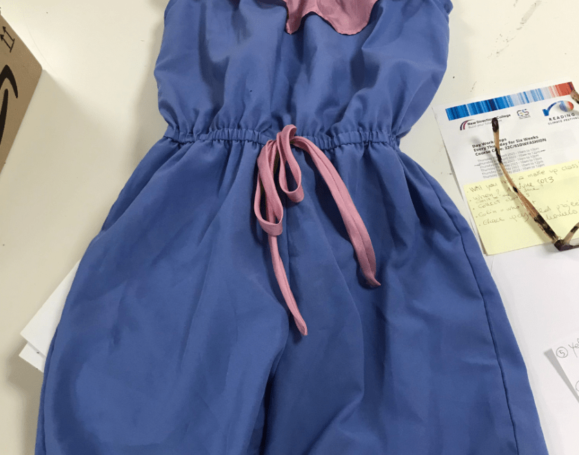 Finished blue child's dress