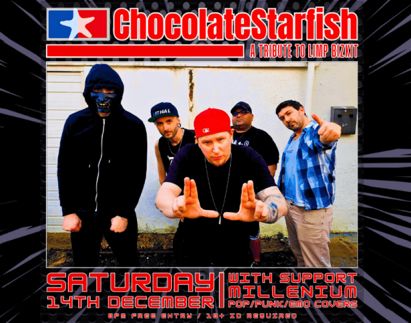 LIMP BIZKIT Tribute CHOCOLATE STARFISHG  Bringing you the Best Of Limp BizkitWith Millenium Pop/Punk/EMO Covers #chocolatestarfish #limpbizkit #purpleturtlerocks #purpelturtlereading #gotoagigthismonth