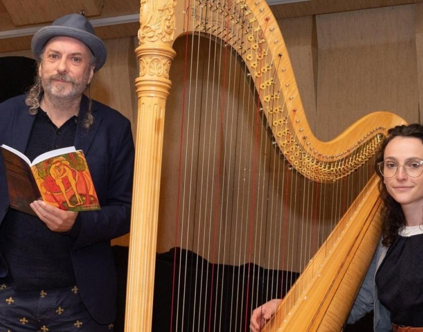 Harp and poetry performance