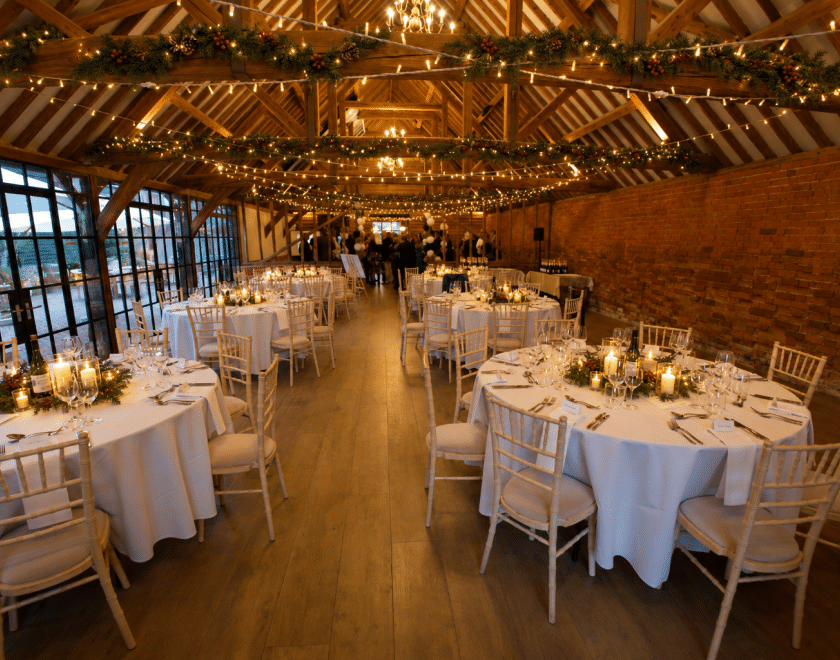 Christmas at Stanlake Park Vineyard Barn