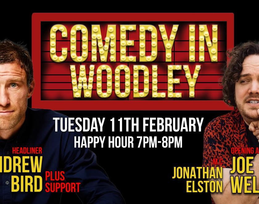 A picture of the poster for the comedy night