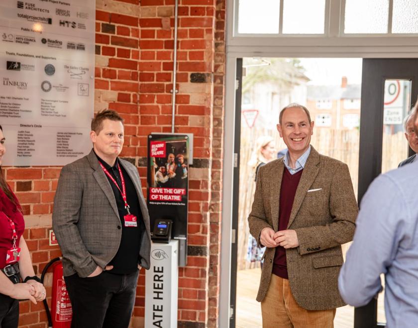 His Royal Highness The Earl Of Wessex Visits Newly Opened Reading Rep Theatre Photos by Harry Elletson