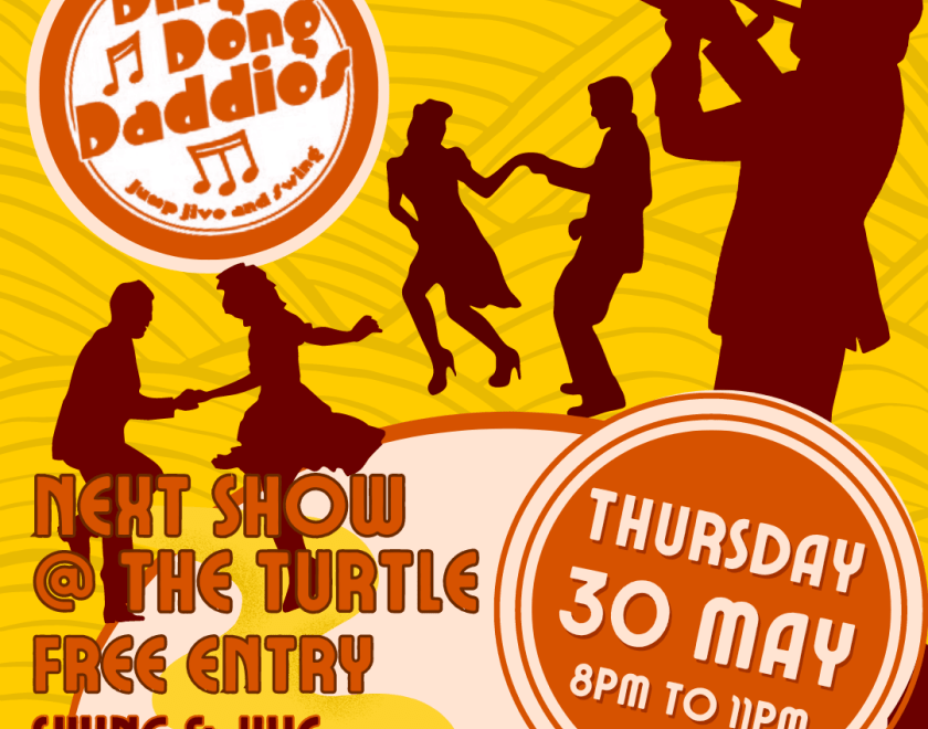 The Ding Dong Daddios Return To The Turtle Masters of Swing, Jive, Jazz dance music of the 40's and 50's. Swing and Jump Jive is what this band is all about with a hint of early Rock n Roll!!! The music is expertly delivered by a 5 piece band that were born to entertain.