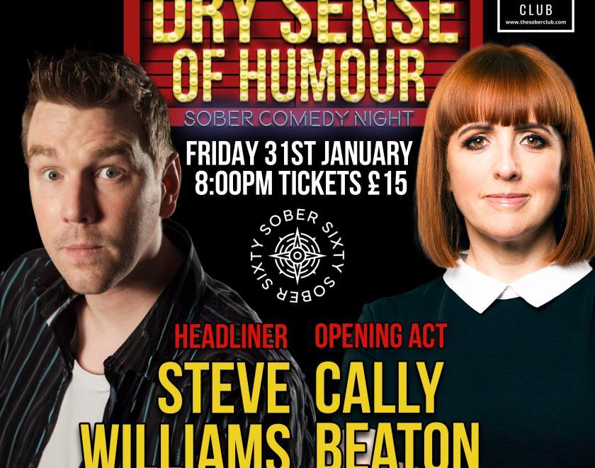 A picture of the poster for the comedy night