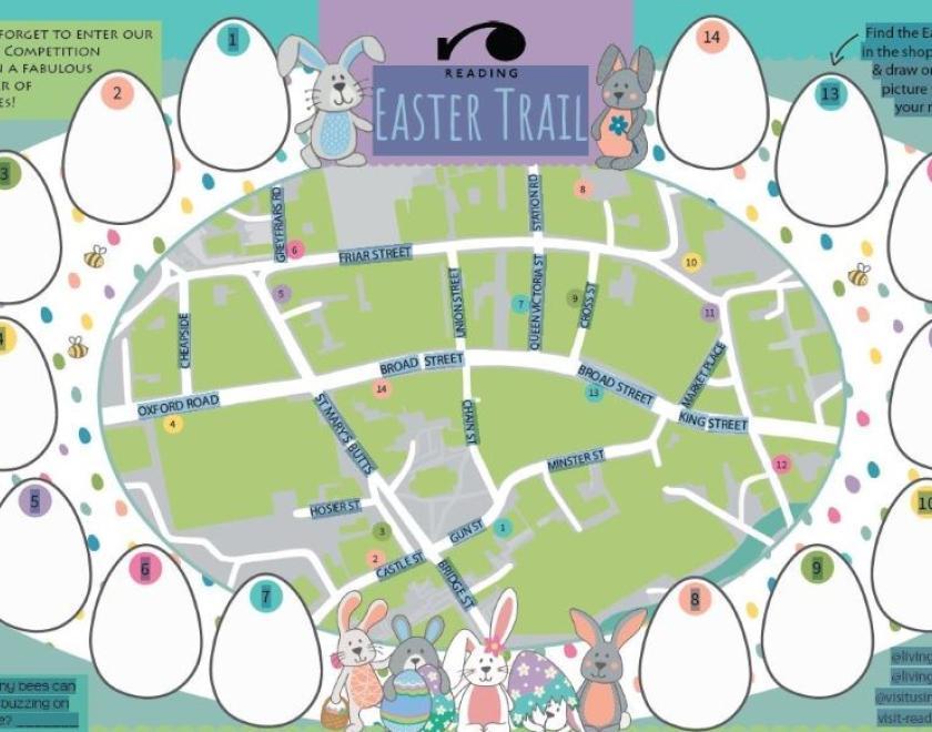 Easter egg trail map