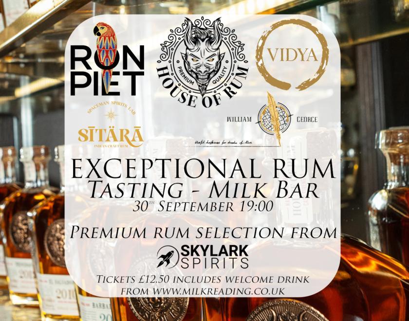 Rum tasting at Milk bar