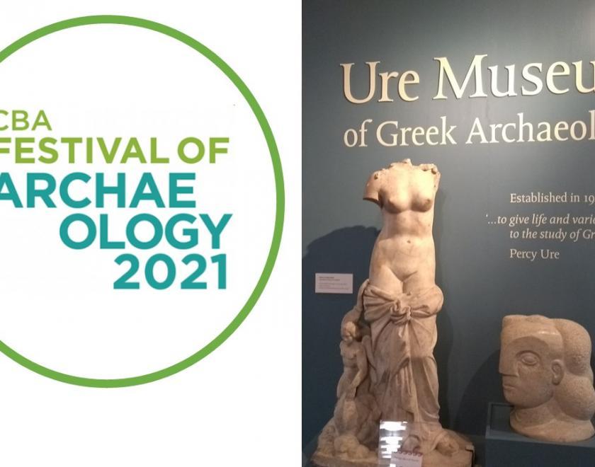 Logo of Festival of Archaeology and Entrance of Ure Museum