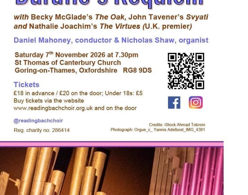 Picture of flyer for Durufle's Requiem concert