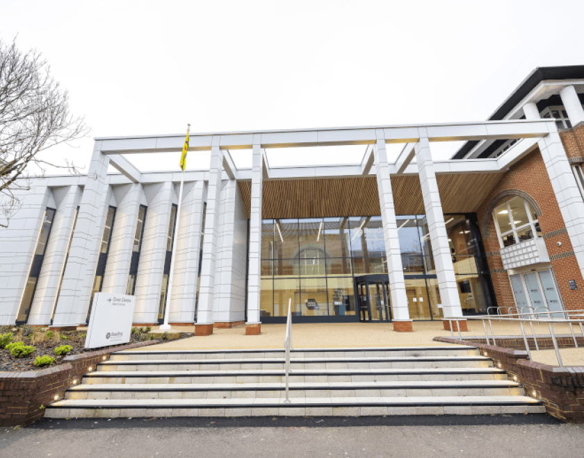 Front view of Reading Civic Centre, Bridge Street