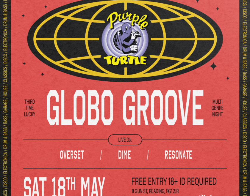 GLOBO GROOVE- House, Garage, Disco, Classics...  In The Purple Turtle Basement  10.30pm to 3am  FREE ENTRY / 18+ ID REquired