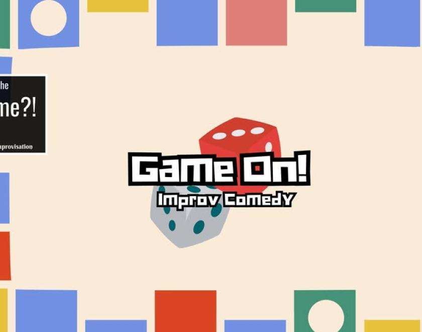 Event poster designed to look a bit like a board game, but in a pop art, Saul Bass kind of way