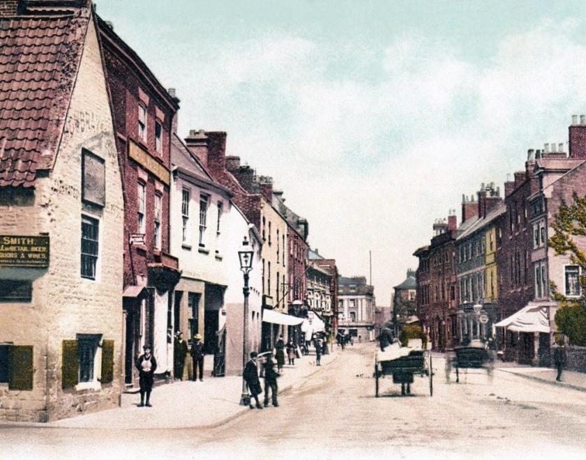 postcard of Grantham in Lincolnshire
