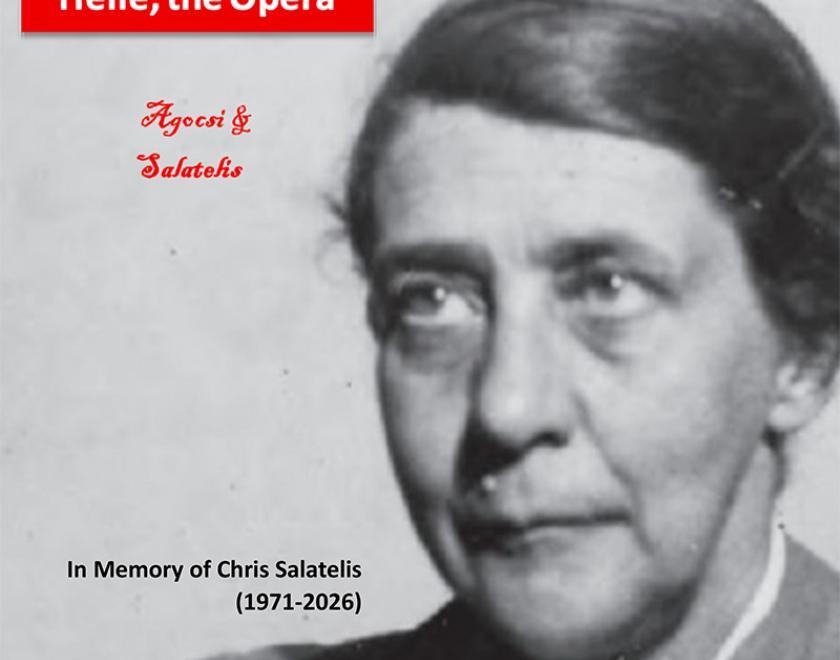 Poster with a photo of Helle Lambridis 