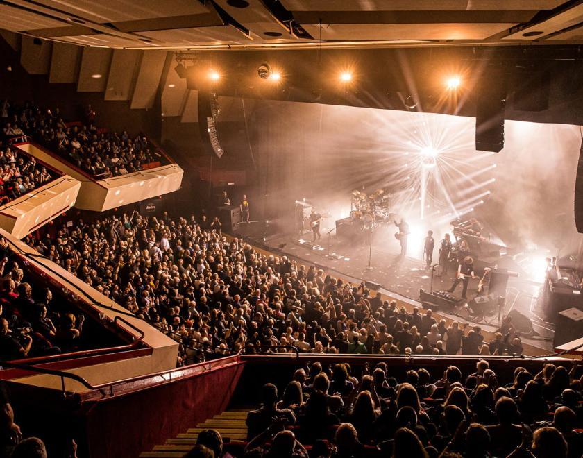 Band on stage at the Hexagon in Reading