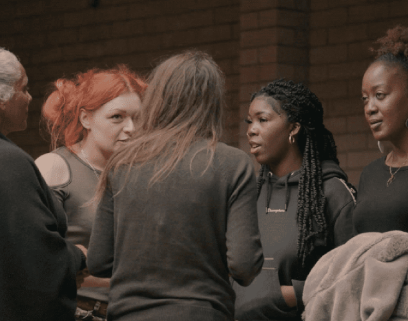 A picture of the women from the film in discussion