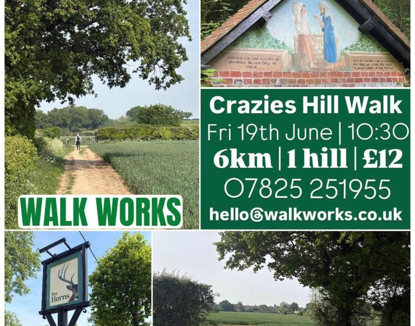 Walk Works 6km route in Crazies Hill